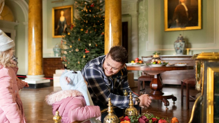 Father and Daughter at Castle Ward's Georgian Christmastide